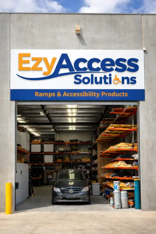 Ezy Access Solutions Epping workshop Melbourne — rubber ramps, grab rails and accessibility products manufactured and installed locally