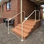 Indoor & Outdoor Powder Coated Stair Handrail  Freestanding Safety Rail