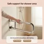 Stainless Steel Fold Down Grab Rail - Image 5