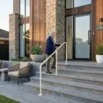 Indoor & Outdoor Powder Coated Stair Handrail  Freestanding Safety Rail - Image 4