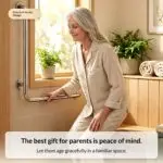 Stainless Steel L-Shaped Grab Rail – Wall Mounted Safety Support Handle - Image 4