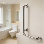Stainless Steel L-Shaped Grab Rail – Wall Mounted Safety Support Handle