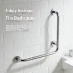 Stainless Steel L-Shaped Grab Rail – Wall Mounted Safety Support Handle - Image 2