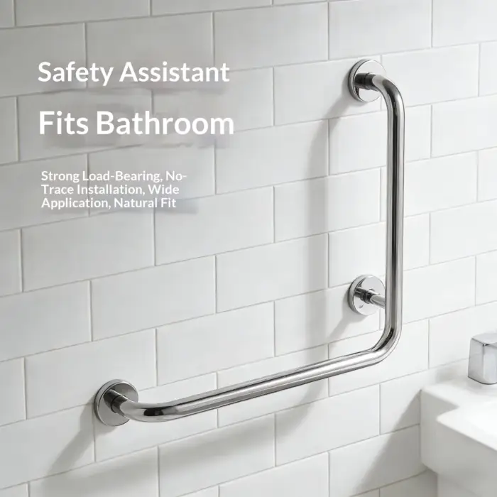 Stainless Steel L-Shaped Grab Rail - Image 2