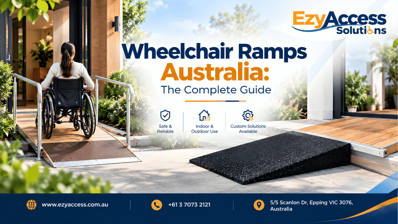 Wheelchair ramp installed at the entrance of an Australian home for safe, step-free access